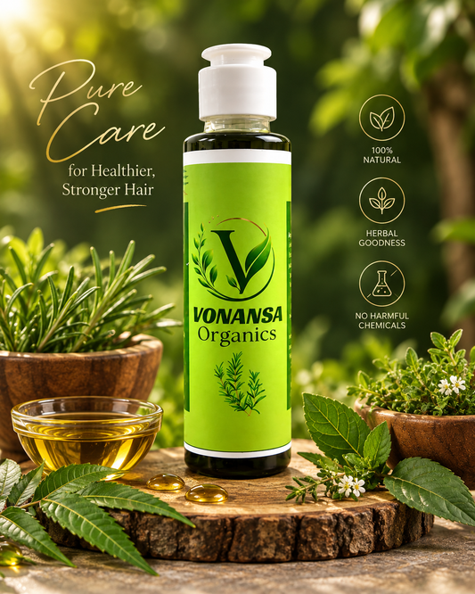 VONANSA Organics Hair Oil – Herbal Hair & Scalp Nourishing Oil