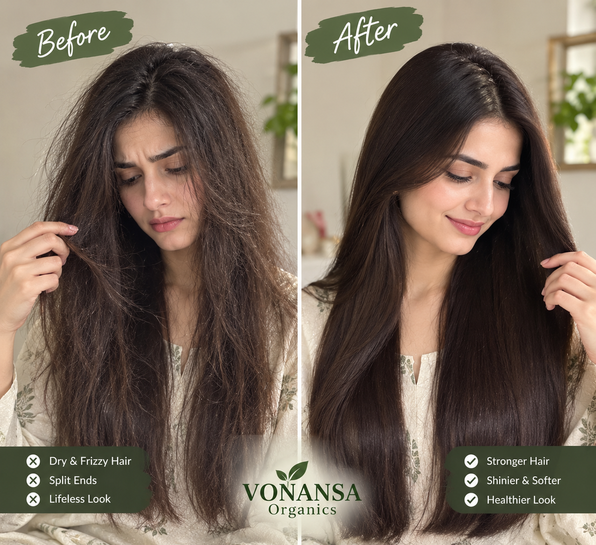 VONANSA Organics Hair Oil – Herbal Hair & Scalp Nourishing Oil